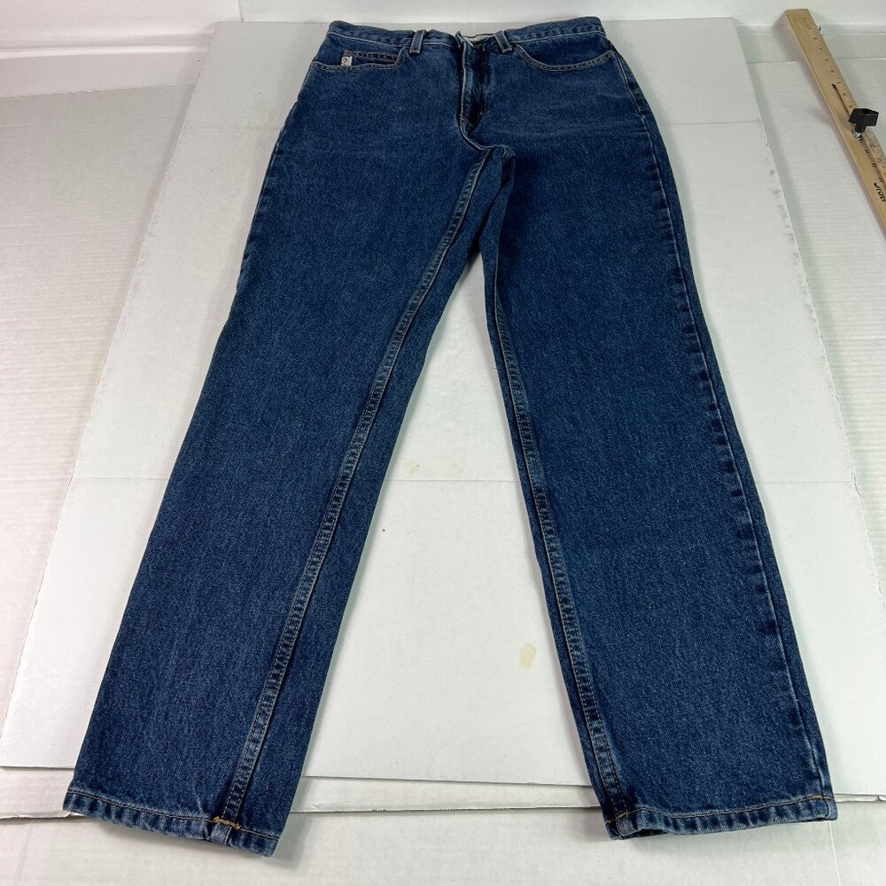 VTG 90s Guess Jeans Women 30x29* High Rise Straight Narrow Leg Blue Denim Tag 30